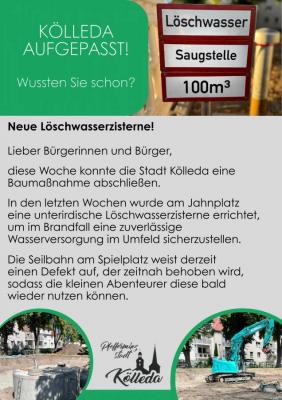 Neue Löschwasserzisterne