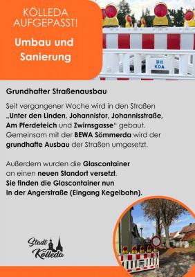 Grundhafter Straßenausbau „Unter den Linden, Johannistor, Johannisstraße, Am Pferdeteich und Zwirnsgasse“
